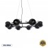 GloboStar® LINNYA 01219 Μοντέρνο Industrial Κρεμαστό Φωτιστικό Οροφής Πολύφωτο 8 x E27 AC220-240V - Φ78 x Υ10cm - Μαύρο Μεταλλικό με Κινούμενα Σποτ - 5 Χρόνια Εγγύηση