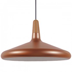 GloboStar® FERCLA 01223 Μοντέρνο Κρεμαστό Φωτιστικό Οροφής Μονόφωτο 1 x E27 AC220-240V - Φ40 x Υ30cm - Χάλκινο Μεταλλικό Καμπάνα - 5 Χρόνια Εγγύηση