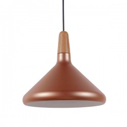 GloboStar® FERCLA 01224 Μοντέρνο Κρεμαστό Φωτιστικό Οροφής Μονόφωτο 1 x E27 AC220-240V IP20 - Φ27 x Υ25cm - Χάλκινο Μεταλλικό Καμπάνα - 5 Χρόνια Εγγύηση