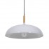 GloboStar® VALLETE WHITE 01256 Μοντέρνο Κρεμαστό Φωτιστικό Οροφής Μονόφωτο 1 x E27 Λευκό Μεταλλικό Καμπάνα Φ45 x Y27cm