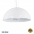 GloboStar® SERENIA WHITE 01271 Μοντέρνο Κρεμαστό Φωτιστικό Οροφής Μονόφωτο 1 x E27 AC220-240V IP20 - Φ60 x Υ30cm - Λευκό Γύψινο Καμπάνα - 5 Χρόνια Εγγύηση