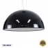 GloboStar® SERENIA BLACK 01272 Μοντέρνο Κρεμαστό Φωτιστικό Οροφής Μονόφωτο 1 x E27 AC220-240V IP20 - Φ90 x Υ40cm - Μαύρο Γύψινο Καμπάνα - 5 Χρόνια Εγγύηση