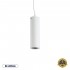 GloboStar® CANNON WHITE 01274 Μοντέρνο Κρεμαστό Φωτιστικό Οροφής Spot Μονόφωτο 1 x GU10 AC220-240V IP20 - Φ6 x Υ20cm - Λευκό Μεταλλικό Σποτ - 5 Χρόνια Εγγύηση