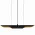 GloboStar® ESTERINA 01304 Μοντέρνο Κρεμαστό Φωτιστικό Οροφής Δίφωτο 2 x E27 Μαύρο - Χρυσό Μεταλλικό Μ60 x Π6 x Υ6cm
