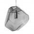 GloboStar® RINA 01307 Μοντέρνο Κρεμαστό Φωτιστικό Οροφής Μονόφωτο 1 x G9 Γυάλινο Γκρι Διάφανο Μ14 x Π17 x Υ17cm
