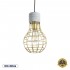 GloboStar® DURANT 01325 Μοντέρνο Industrial Κρεμαστό Φωτιστικό Οροφής Μονόφωτο 1 x E27 AC220-240V IP20 - Φ20 x Υ35cm - Γκρι Μπεζ Τσιμέντο Πλέγμα - 5 Χρόνια Εγγύηση