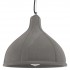 GloboStar® TRIBECA 01326 Μοντέρνο Industrial Κρεμαστό Φωτιστικό Οροφής Μονόφωτο Γκρι Τσιμέντο Καμπάνα Φ29 x Y23cm