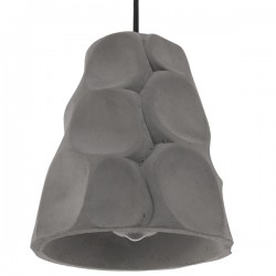 GloboStar® TRIBECA 01327 Μοντέρνο Industrial Κρεμαστό Φωτιστικό Οροφής Μονόφωτο Γκρι Τσιμέντο Καμπάνα Φ18 x Y23cm