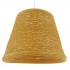 GloboStar® PLAYROOM 01332 Vintage Κρεμαστό Φωτιστικό Οροφής Μονόφωτο 1 x E27 Μπεζ Ξύλινο Ψάθινο Rattan Φ32 x Υ27cm