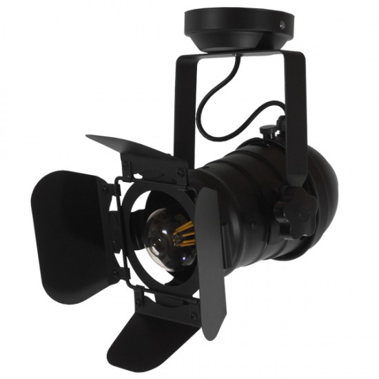 GloboStar® DETROIT 01372 Vintage Industrial Φωτιστικό Οροφής Μονόφωτο 1 x E27 Μαύρο Μεταλλικό Πλέγμα Μ23 x Π23 x Υ36cm