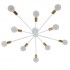 GloboStar® OLINDA 01383 Μοντέρνο Industrial Φωτιστικό Οροφής Πολύφωτο Λευκό Μεταλλικό Φ95 x Y17cm
