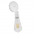GloboStar® DON 01397 Vintage Φωτιστικό Τοίχου Απλίκα Μονόφωτο Λευκό Μεταλλικό Μ10 x Π7 x Υ16cm