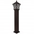 GloboStar® SHELTER 01400 Vintage Φωτιστικό Δαπέδου Μονόφωτο 1 x E27 Καφέ Μεταλλικό Πλέγμα L19 x W19 x H100cm