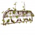 GloboStar® NEST 01402 Vintage Industrial Κρεμαστό Φωτιστικό Οροφής Πολύφωτο 4 x E27 Καφέ Σκουριά Μεταλλικό Πλέγμα Μ105 x Π36.5 x Y37cm
