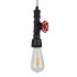 GloboStar® SPIGOT 01415 Vintage Industrial Κρεμαστό Φωτιστικό Οροφής Μονόφωτο 1 x E27 Μαύρο Μεταλλικό Μ5 x Π7.5 x Y20cm