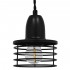 GloboStar® MANHATTAN 01456 Μοντέρνο Industrial Κρεμαστό Φωτιστικό Οροφής Μονόφωτο 1 x E27 Μεταλλικό Μαύρο Καμπάνα Φ11 x Υ14cm
