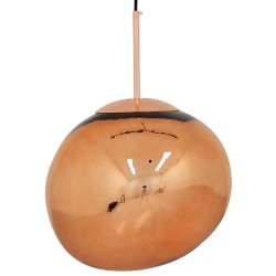 GloboStar® DIXAR 01465 Μοντέρνο Κρεμαστό Φωτιστικό Οροφής Μονόφωτο 1 x E27 Γυάλινο Χάλκινο Φ36 x Υ45cm