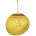 GloboStar® DIXAR 01466 Μοντέρνο Κρεμαστό Φωτιστικό Οροφής Μονόφωτο 1 x E27 Γυάλινο Χρυσό Φ36 x Υ45cm