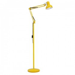 GloboStar® AUDREY 01472 Μοντέρνο Φωτιστικό Δαπέδου Μονόφωτο Μεταλλικό Κίτρινο Φ15 x Υ190cm