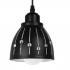GloboStar® COOLIE 01476 Μοντέρνο Κρεμαστό Φωτιστικό Οροφής Μονόφωτο 1 x E27 Μεταλλικό Μαύρο Λευκό Καμπάνα Φ13 x Υ14cm