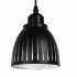 GloboStar® COOLIE 01478 Μοντέρνο Κρεμαστό Φωτιστικό Οροφής Μονόφωτο 1 x E27 Μεταλλικό Μαύρο Λευκό Καμπάνα Φ13 x Υ14cm