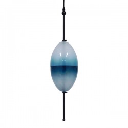 GloboStar® TEARDROP 01501 Μοντέρνο Κρεμαστό Φωτιστικό Οροφής Τρίφωτο 3 x G4 Γυάλινο Τιρκουάζ Διάφανο Φ16 x Υ66cm