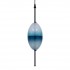 GloboStar® TEARDROP 01501 Μοντέρνο Κρεμαστό Φωτιστικό Οροφής Τρίφωτο 3 x G4 Γυάλινο Τιρκουάζ Διάφανο Φ16 x Υ66cm