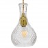 GloboStar® WHISKEY 01514 Vintage Κρεμαστό Φωτιστικό Οροφής Μονόφωτο 1 x E27 Γυάλινο Διάφανο Φ14 x Υ23cm