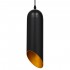 GloboStar® CARSON 01527 Μοντέρνο Κρεμαστό Φωτιστικό Οροφής Μονόφωτο 1 x E27 Μαύρο - Χρυσό Μεταλλικό Καμπάνα Φ10 x Υ38cm