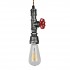 GloboStar® SPIGOT 01583 Vintage Industrial Κρεμαστό Φωτιστικό Οροφής Μονόφωτο 1 x E27 Ασημί Μεταλλικό Μ5 x Π7.5 x Y20cm