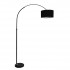 GloboStar® IMPERIAL 01587 Μοντέρνο Φωτιστικό Δαπέδου Μονόφωτο 1 x E27 Μαύρο Μεταλλικό Καμπάνα με Μαύρο Ύφασμα D34 x H172cm