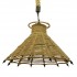 GloboStar® OZERO 01603 Vintage Κρεμαστό Φωτιστικό Οροφής Μονόφωτο 1 x E27 Μπεζ Καμπάνα με Σχοινί Φ41 x Υ28cm