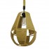 GloboStar® POLIA 01608 Vintage Κρεμαστό Φωτιστικό Οροφής Μονόφωτο 1 x E27 Πλέγμα με Μπεζ Σχοινί Φ30 x Υ42cm