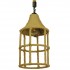 GloboStar® YUBA 01612 Vintage Κρεμαστό Φωτιστικό Οροφής Μονόφωτο 1 x E27 Πλέγμα με Μπεζ Σχοινί Φ22 x Υ40cm