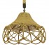 GloboStar® TESSUTI 01614 Vintage Κρεμαστό Φωτιστικό Οροφής Μονόφωτο 1 x E27 Πλέγμα με Μπεζ Σχοινί Φ39 x Υ31cm