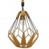 GloboStar® CONICAL 01617 Vintage Κρεμαστό Φωτιστικό Οροφής Μονόφωτο 1 x E27 Πλέγμα με Μπεζ Σχοινί Φ30 x Υ40cm