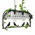 GloboStar® NEST 01643 Vintage Industrial Κρεμαστό Φωτιστικό Οροφής Δίφωτο 2 x E27 Μαύρο Μεταλλικό Πλέγμα Μ73.6 x Π37.5 x Y38cm