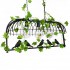 GloboStar® NEST 01646 Vintage Industrial Κρεμαστό Φωτιστικό Οροφής Τρίφωτο 3 x E27 Μαύρο Μεταλλικό Πλέγμα Μ85.5 x Π37.5 x Y38cm