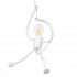 GloboStar® LITTLE MAN 01651 Μοντέρνο Κρεμαστό Φωτιστικό Οροφής Μονόφωτο 1 x E27 Λευκό Μεταλλικό Φ20 x Υ40cm