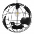 GloboStar® EARTH 01663 Vintage Industrial Κρεμαστό Φωτιστικό Οροφής Μονόφωτο 1 x E27 AC220-240V IP20 - Φ40 x Υ40cm - Μαύρο Μεταλλικό Πλέγμα - 5 Χρόνια Εγγύηση