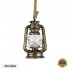 GloboStar® BARBAROSSA 01705 Vintage Κρεμαστό Φωτιστικό Οροφής Μονόφωτο 1 x E27 AC220-240V IP20 - Φ18 x Υ28cm - Χρυσό Αντικέ με Διάφανο Γυαλί και Ανάρτηση Σχοινί Τριχιάς - 5 Χρόνια Εγγύηση