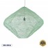GloboStar® KENTUCKY 01870 Vintage Κρεμαστό Φωτιστικό Οροφής Μονόφωτο 1 x E27 AC220-240V IP20 - Φ90 x Υ70cm - Τιρκουάζ Μεταλλικό Πλέγμα - 5 Χρόνια Εγγύηση