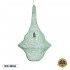 GloboStar® KENTUCKY 01876 Vintage Κρεμαστό Φωτιστικό Οροφής Μονόφωτο 1 x E27 AC220-240V IP20 - Φ50 x Υ90cm - Τιρκουάζ Μεταλλικό Πλέγμα - 5 Χρόνια Εγγύηση