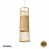 GloboStar® HIBISCUS 01933 Boho Κρεμαστό Φωτιστικό Οροφής Μονόφωτο 1 x E27 AC220-240V IP20 - Φ20 x Υ70cm - Μπεζ Ξύλινο Πλέγμα - 5 Years Warranty