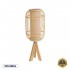 GloboStar® BODHI 01992 Boho Επιτραπέζιο Φωτιστικό Μονόφωτο 1 x E27 AC220-240V IP20 - Φ19 x Υ49cm - Μπεζ Ξύλινο Μπαμπού Πλέγμα - 5 Χρόνια Εγγύηση