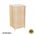GloboStar® JUNIE 01997 Boho Επιτραπέζιο Φωτιστικό Πορτατίφ Μονόφωτο 1 x E27 AC220-240V IP20 - Μ20 x Π20 x Υ40cm - Μπεζ Ύφασμα με Μπεζ Ξύλινο Μπαμπού Πλέγμα - 5 Χρόνια Εγγύηση