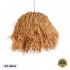 GloboStar® GUADELOUPE 02154 Boho Κρεμαστό Φωτιστικό Οροφής Μονόφωτο 1 x E27 AC220-240V IP20 - Φ50 x Υ40cm - Καφέ Φυσική Ράφια Νήμα Πλέγμα Καμπάνα - 5 Χρόνια Εγγύηση