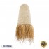 GloboStar® LETA 02171 Boho Κρεμαστό Φωτιστικό Οροφής Μονόφωτο 1 x E27 AC220-240V IP20 - Φ50 x Υ150cm - Μπεζ Φυσική Ράφια Νήμα Πλέγμα Καμπάνα - 5 Χρόνια Εγγύηση