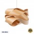 GloboStar® SARDIGNA 02180 Boho Κρεμαστό Φωτιστικό Οροφής Μονόφωτο 1 x E27 AC220-240V IP20 - Φ60 x Υ30cm - Καφέ Λεπτό Φύλλο Ξύλου Πλέγμα - 5 Χρόνια Εγγύηση