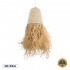 GloboStar® LETA 02189 Boho Κρεμαστό Φωτιστικό Οροφής Μονόφωτο 1 x E27 AC220-240V IP20 - Φ34 x Υ70cm - Μπεζ Φυσική Ράφια Νήμα Πλέγμα Καμπάνα - 5 Χρόνια Εγγύηση